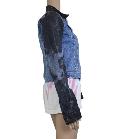 J Brand Denim Coated Sleeve Bowie Jacket M - Picture 3 of 4